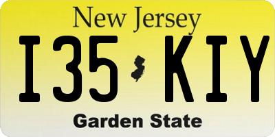 NJ license plate I35KIY