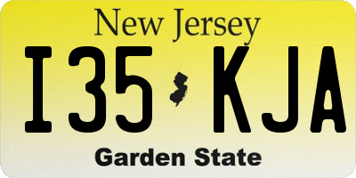 NJ license plate I35KJA