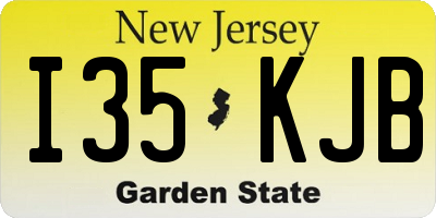 NJ license plate I35KJB
