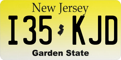 NJ license plate I35KJD