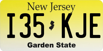 NJ license plate I35KJE