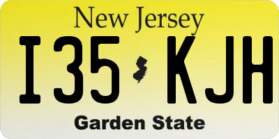 NJ license plate I35KJH