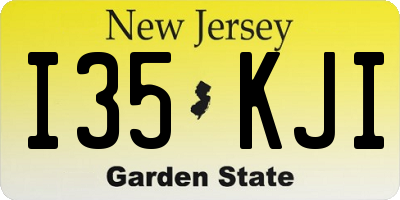 NJ license plate I35KJI