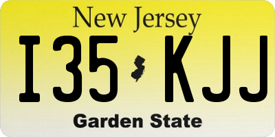 NJ license plate I35KJJ