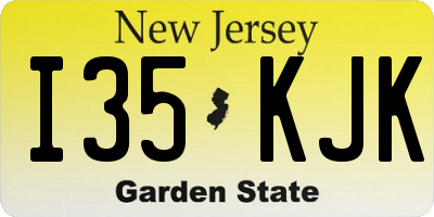 NJ license plate I35KJK