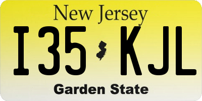 NJ license plate I35KJL
