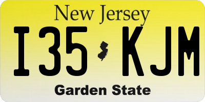 NJ license plate I35KJM