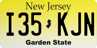 NJ license plate I35KJN