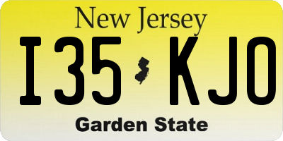 NJ license plate I35KJO