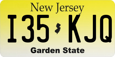 NJ license plate I35KJQ