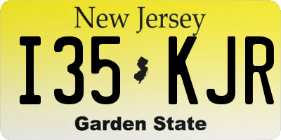 NJ license plate I35KJR