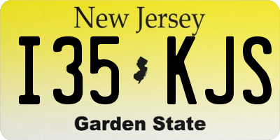 NJ license plate I35KJS