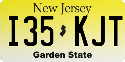 NJ license plate I35KJT