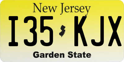 NJ license plate I35KJX