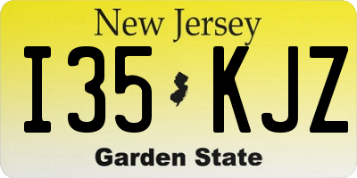 NJ license plate I35KJZ