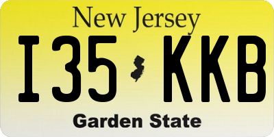 NJ license plate I35KKB