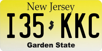 NJ license plate I35KKC