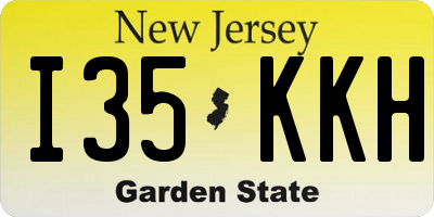 NJ license plate I35KKH