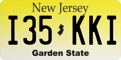 NJ license plate I35KKI
