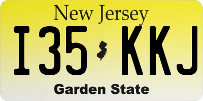 NJ license plate I35KKJ