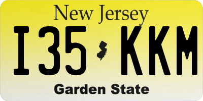 NJ license plate I35KKM