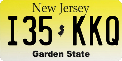 NJ license plate I35KKQ