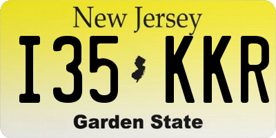 NJ license plate I35KKR