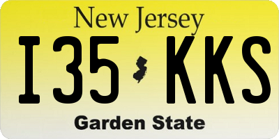 NJ license plate I35KKS