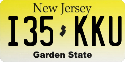 NJ license plate I35KKU
