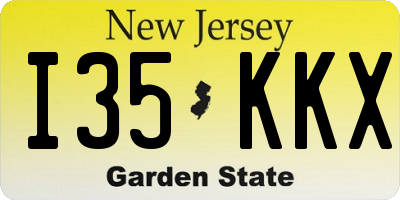 NJ license plate I35KKX