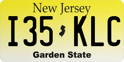 NJ license plate I35KLC