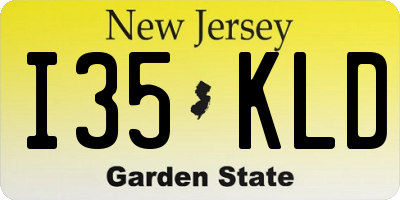 NJ license plate I35KLD