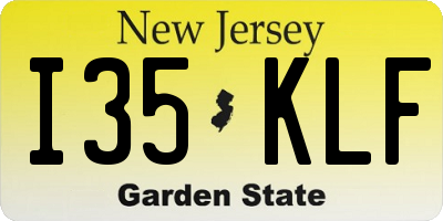 NJ license plate I35KLF