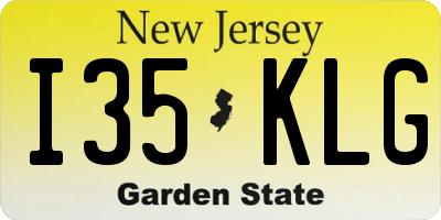 NJ license plate I35KLG