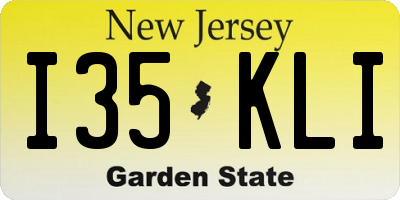 NJ license plate I35KLI