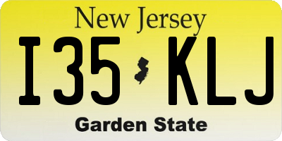 NJ license plate I35KLJ