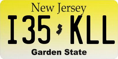 NJ license plate I35KLL