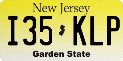 NJ license plate I35KLP