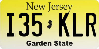 NJ license plate I35KLR