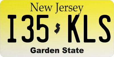 NJ license plate I35KLS