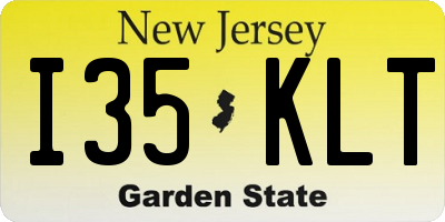 NJ license plate I35KLT