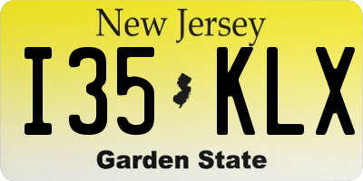 NJ license plate I35KLX