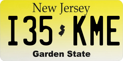 NJ license plate I35KME