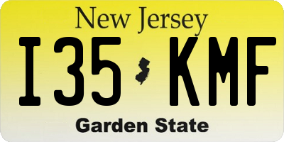 NJ license plate I35KMF