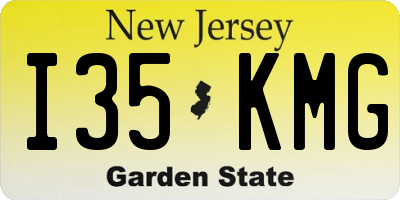 NJ license plate I35KMG