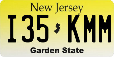 NJ license plate I35KMM