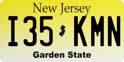 NJ license plate I35KMN
