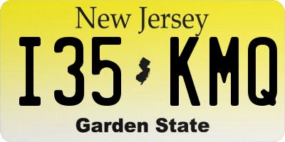 NJ license plate I35KMQ