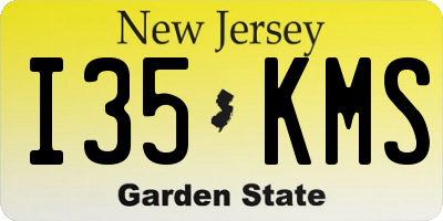 NJ license plate I35KMS