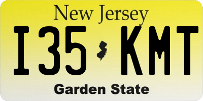 NJ license plate I35KMT